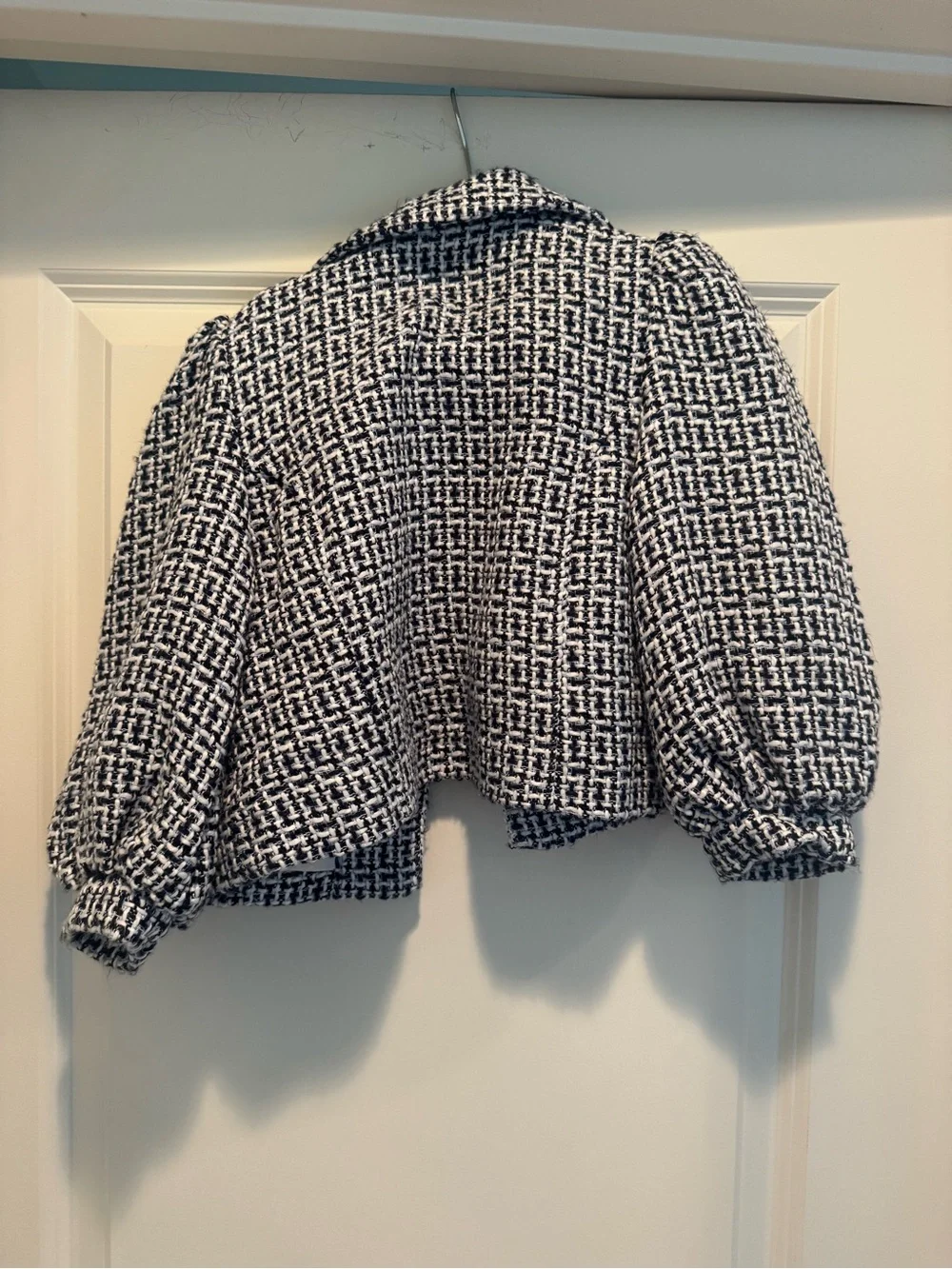 Janie and Jack Black and White Tweed Jacket